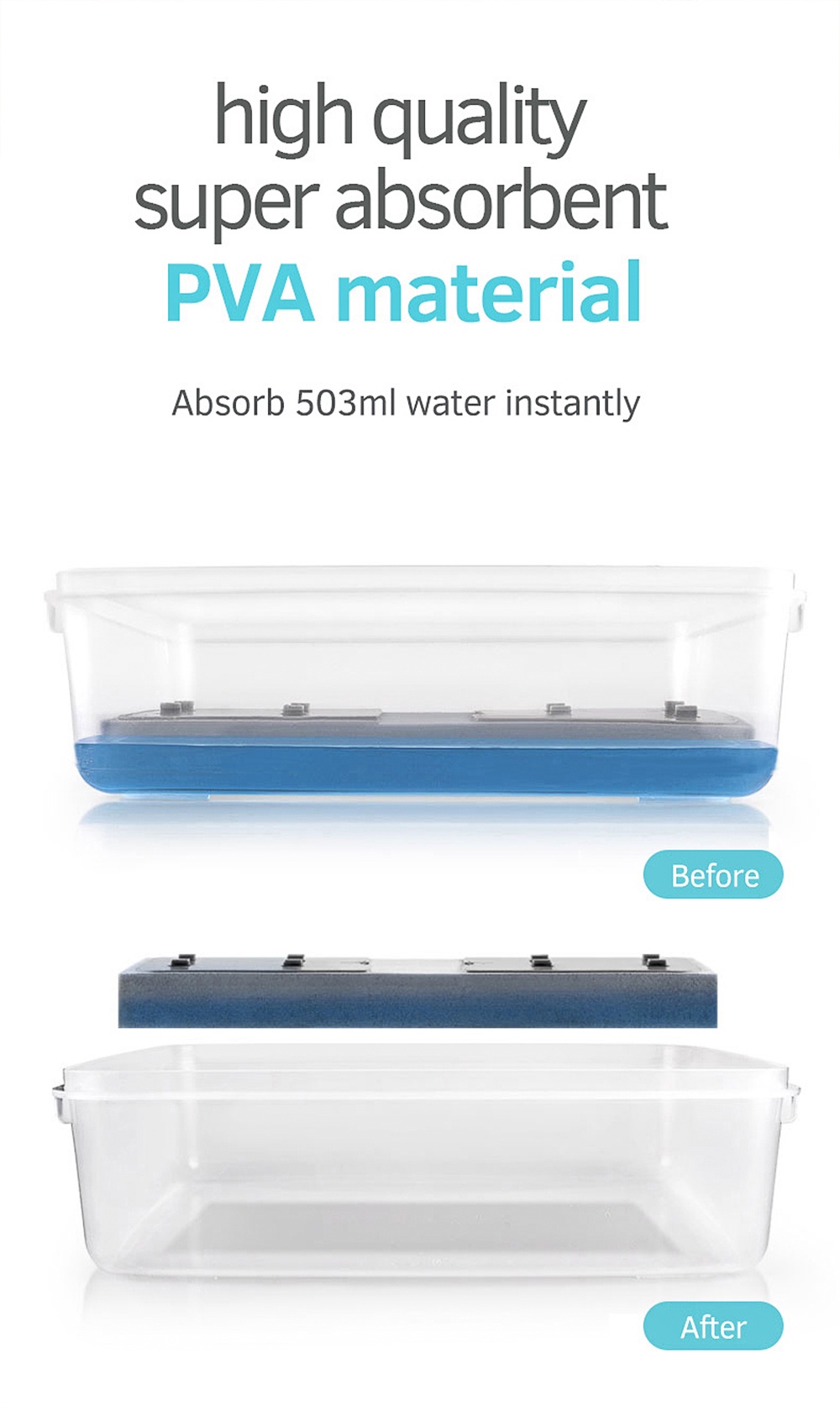 Quick dry PVA sponge floor mop-2